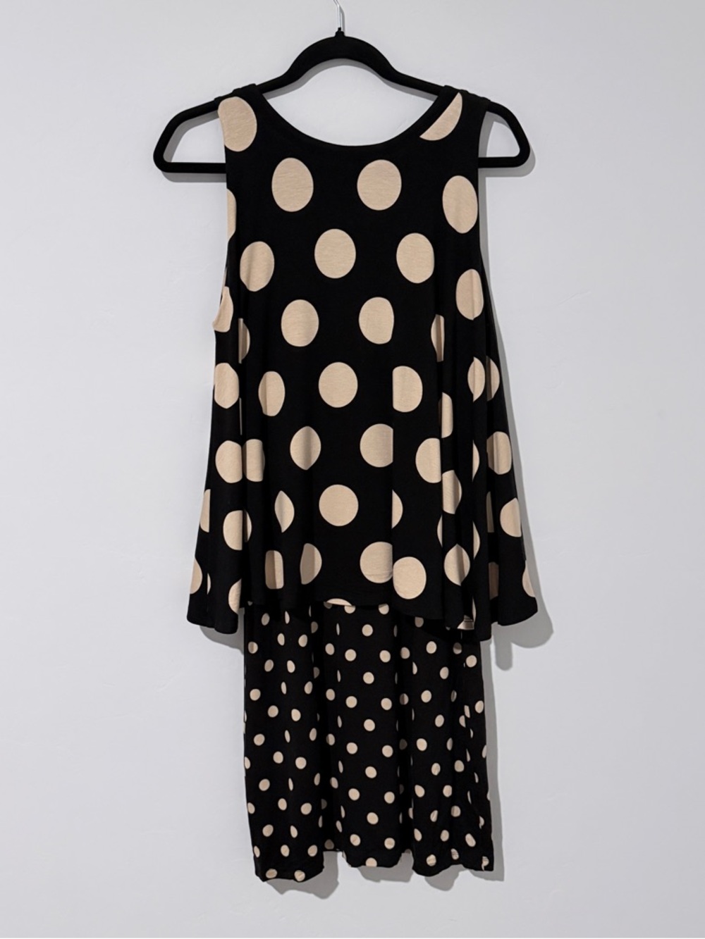 Maeve Black and Cream Polka Dot Midi Dress Size S - Picture 3 of 5